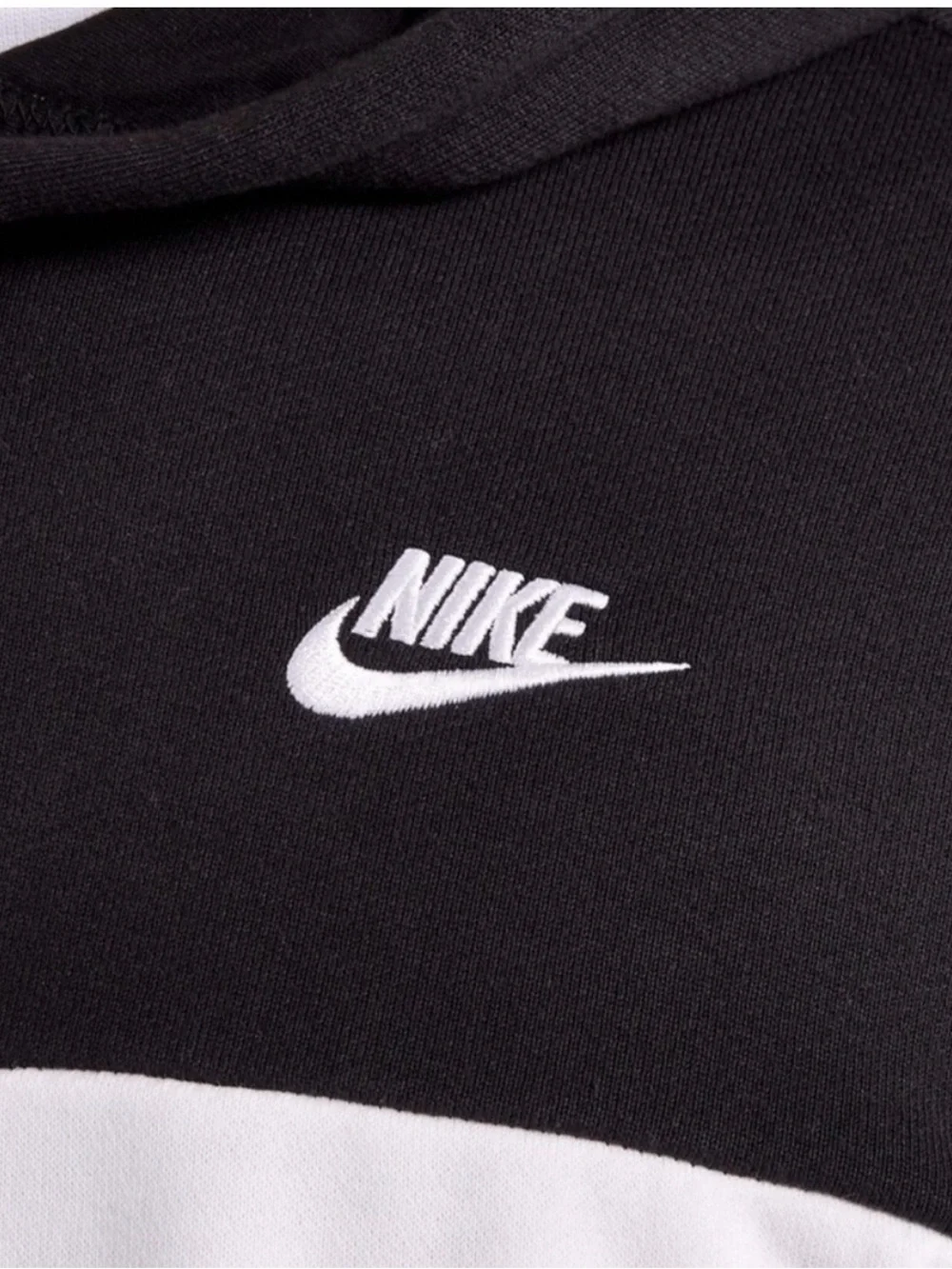 Nike Club Fleece Colorblock Hoodie Black White Men’s M FB7416-010